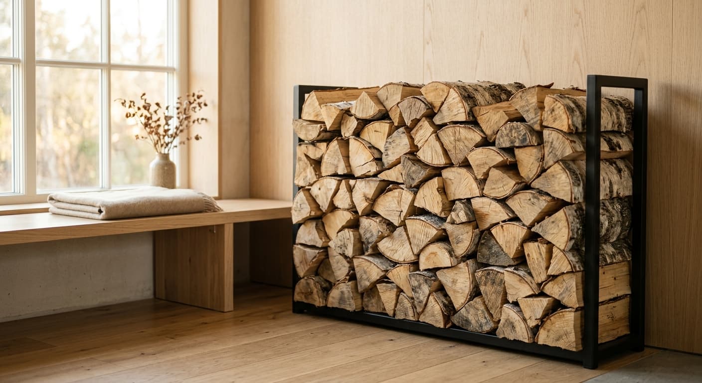 Bûches de bois empilées